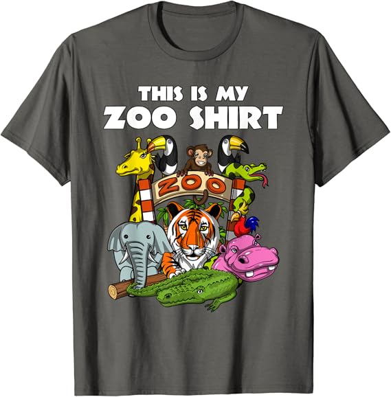 This Is My Zoo Funny Animals Kids Girls Boys TShirt Amazon.co.uk